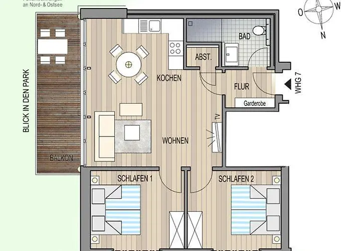 公寓 Haus Oldenburg 7 *